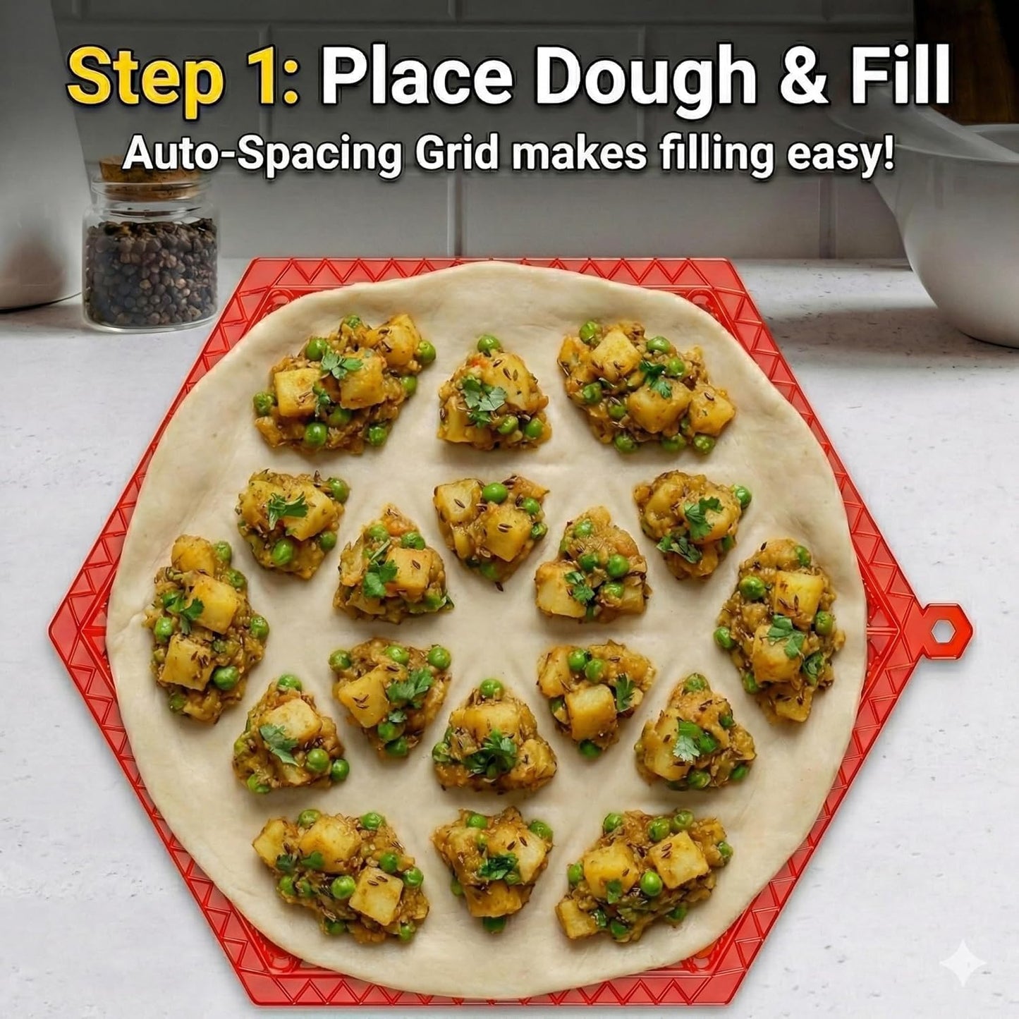Samosa Maker Tray (Makes 24 Mini Samosas) - Quick & Easy Samosa Mould