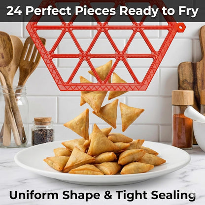 Samosa Maker Tray (Makes 24 Mini Samosas) - Quick & Easy Samosa Mould