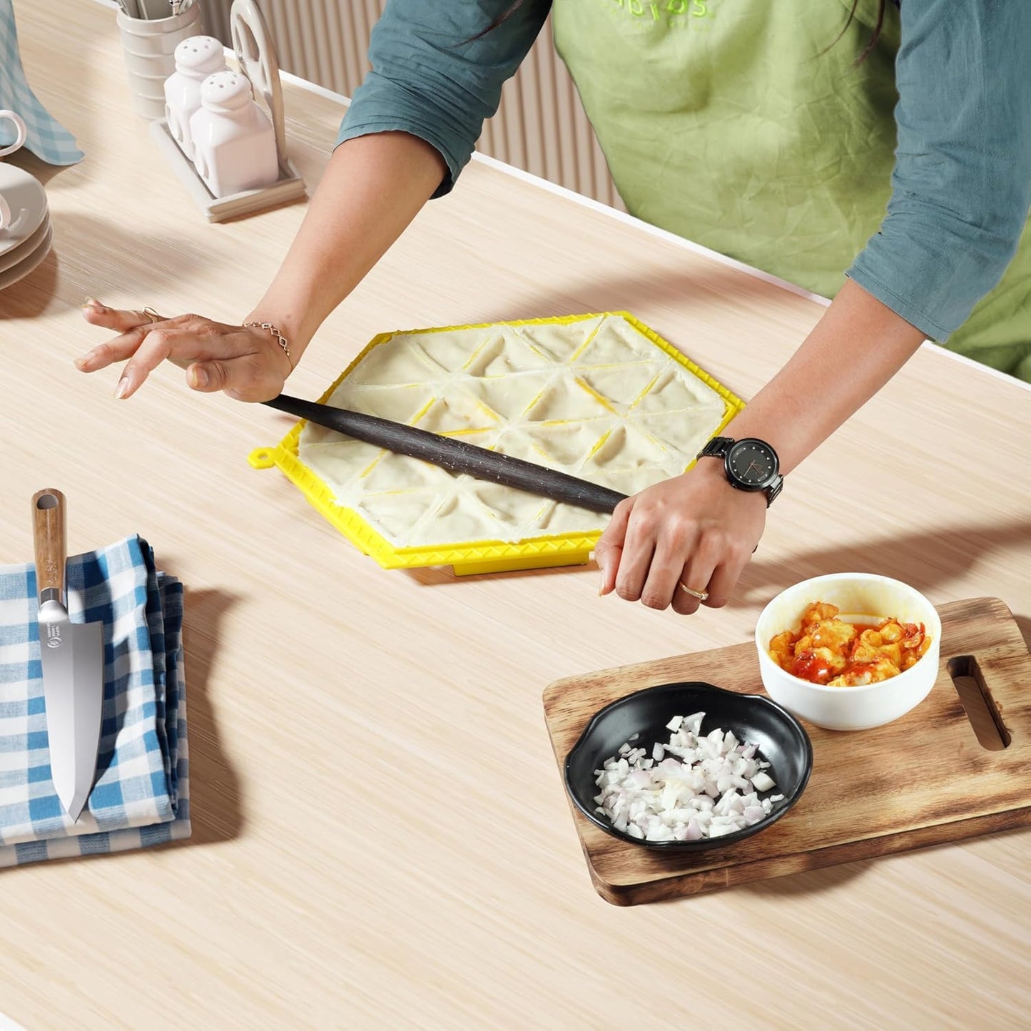 Samosa Maker Tray (Makes 24 Mini Samosas) - Quick & Easy Samosa Mould