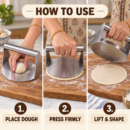 Stainless Steel Roti & Puri Dough Press