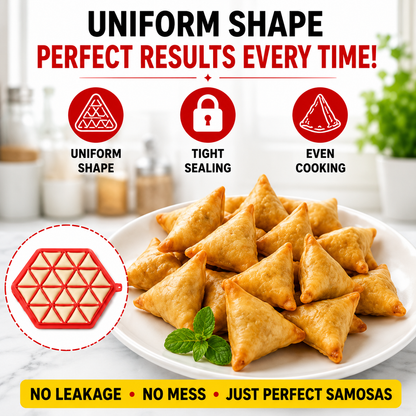 Samosa Maker Tray (Makes 24 Mini Samosas) - Quick & Easy Samosa Mould