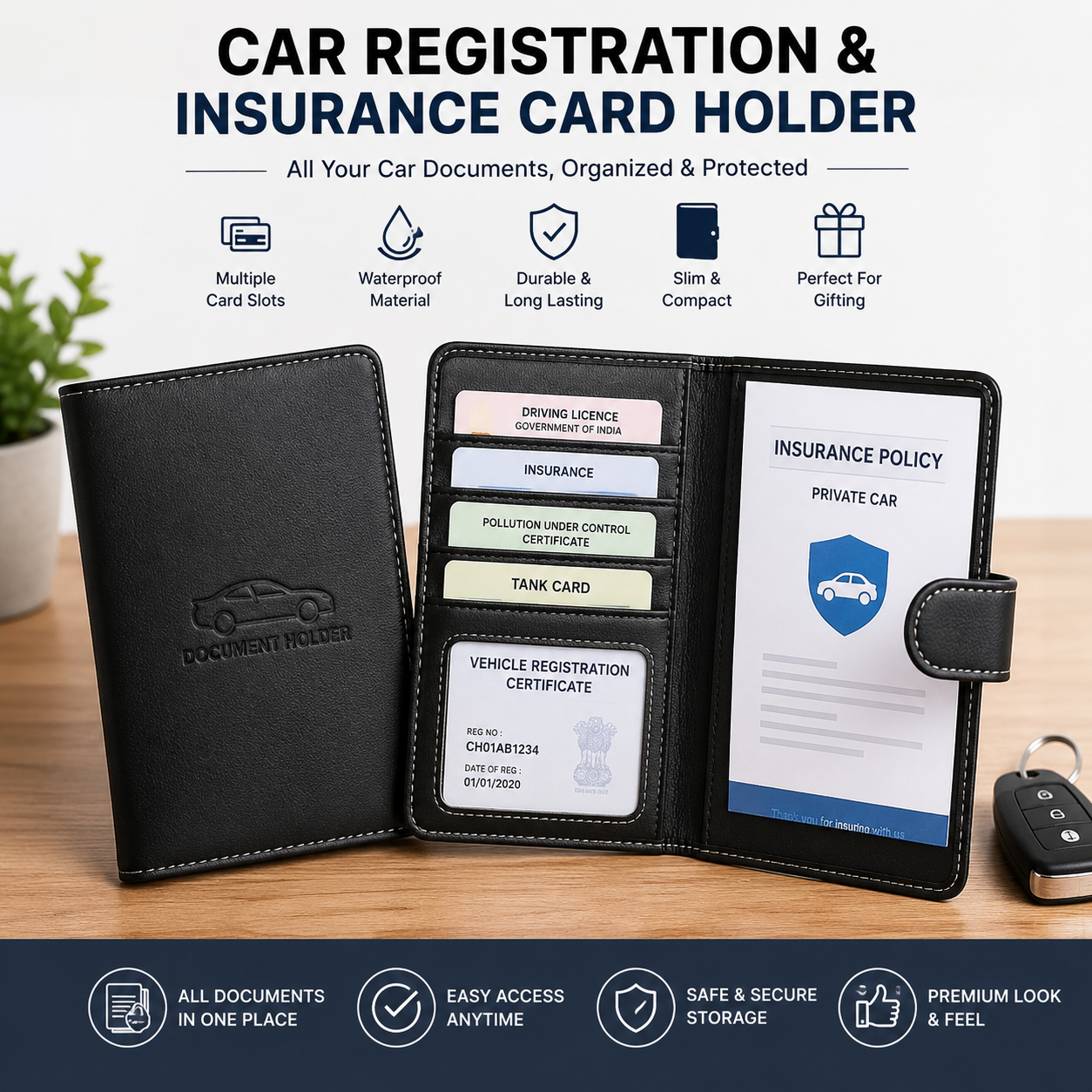Car Registration & Insurance Card Holder