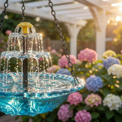 Outdoor Hanging Bird Bath & Feeder