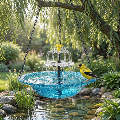 Outdoor Hanging Bird Bath & Feeder