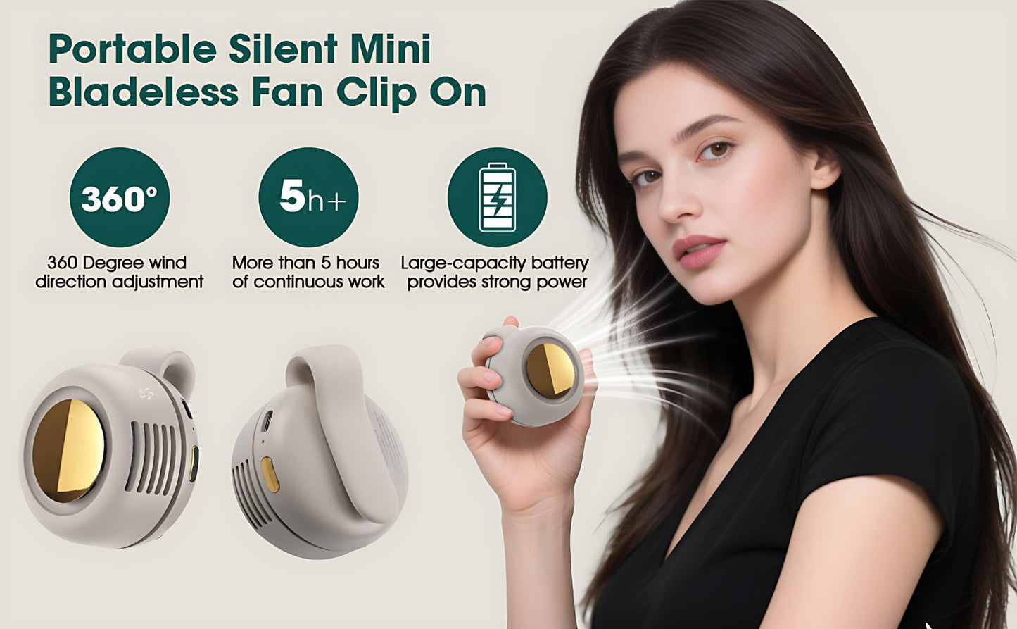 Mini Portable Bladeless Fan