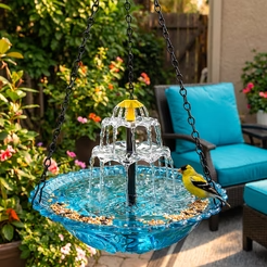 Outdoor Hanging Bird Bath & Feeder