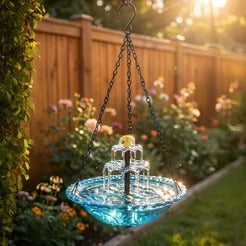 Outdoor Hanging Bird Bath & Feeder